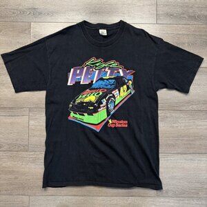 VTG 90’s Single Stitch Kyle Petty NASCAR T Shirt Cal Cru Made In USA Size XL